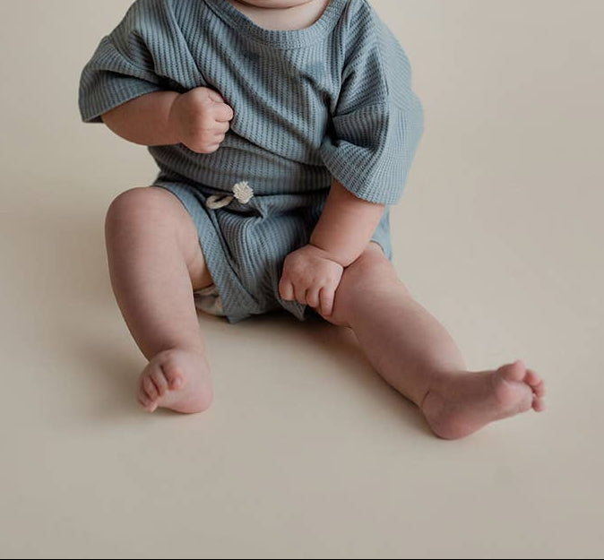 Santorini Summer Waffle Toddler Top & Bottom Set