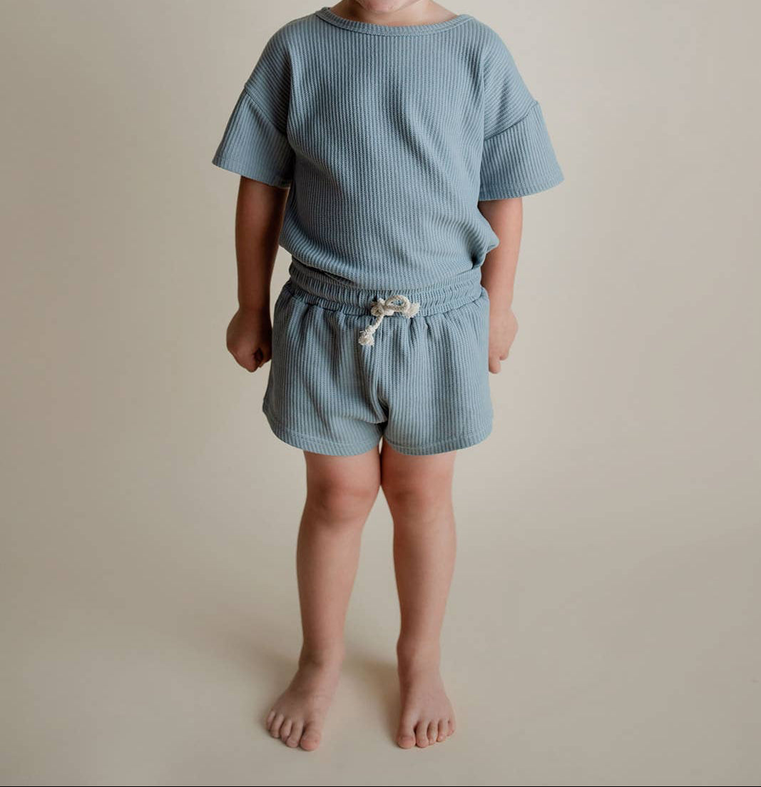 Santorini Summer Waffle Toddler Top & Bottom Set