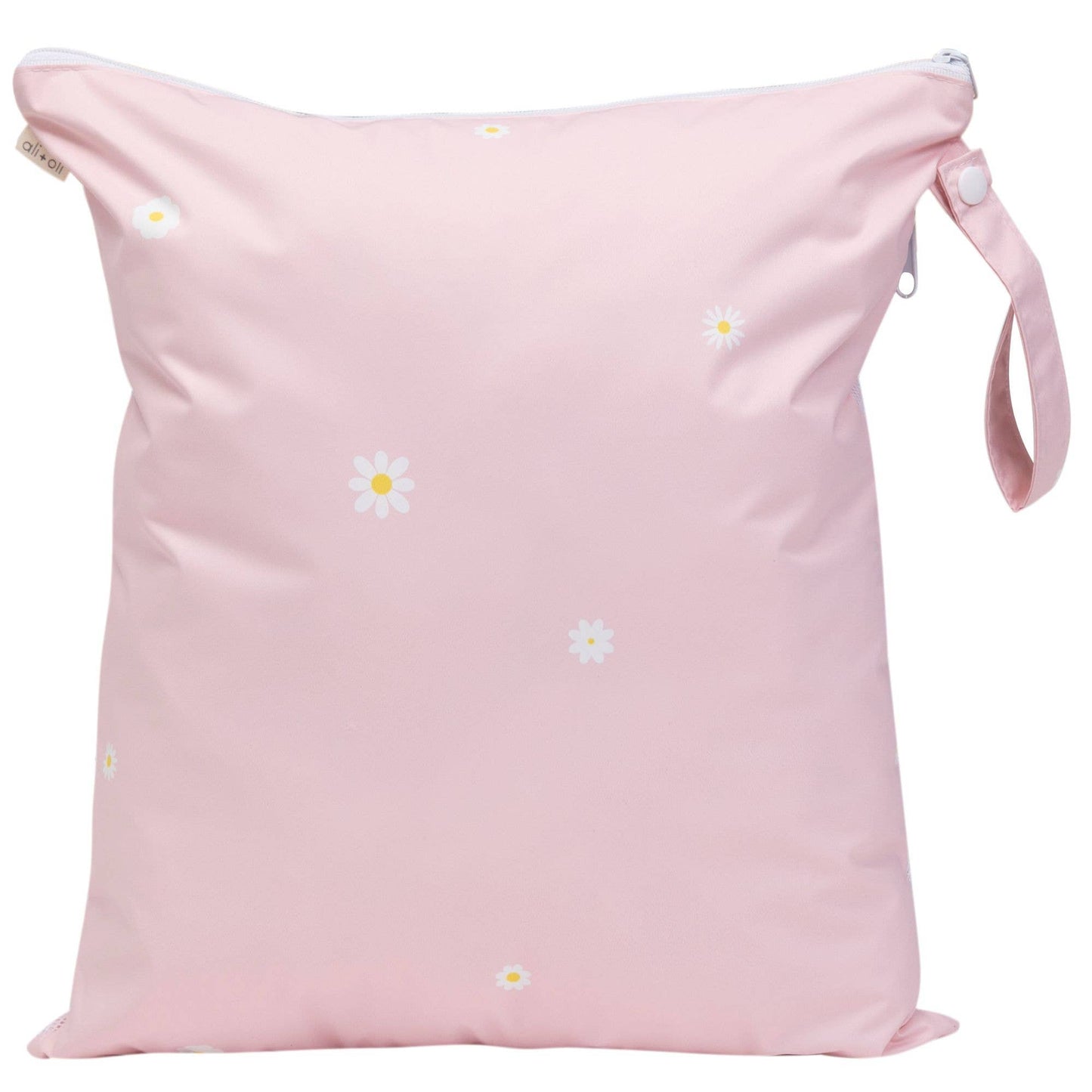 Dual-Compartment Wet/Dry Bag with Mesh Pocket (Daisy Blush)