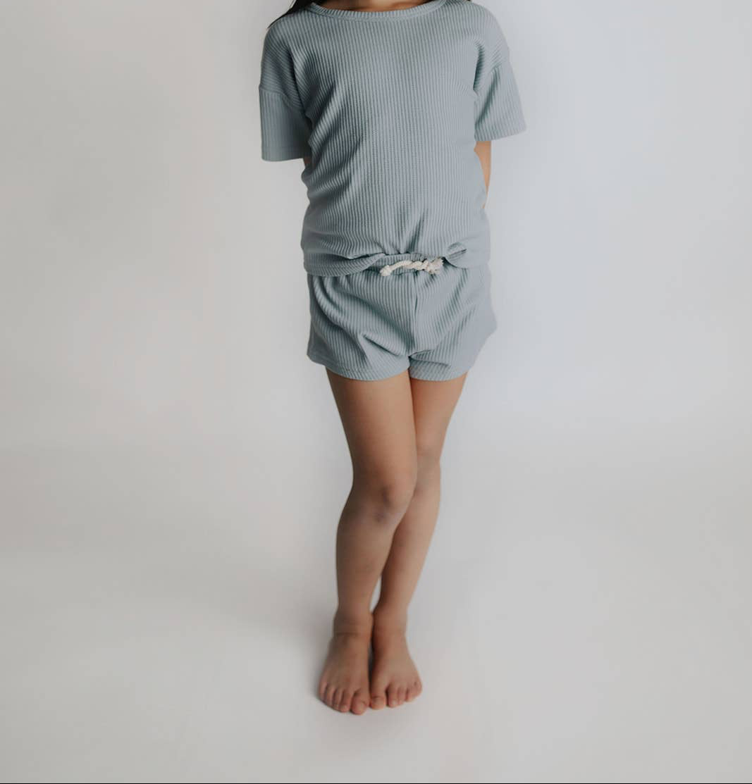 Santorini Summer Waffle Toddler Top & Bottom Set