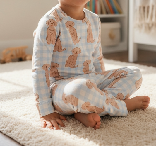 Golden Retriever Bamboo Toddler 2 Piece Set