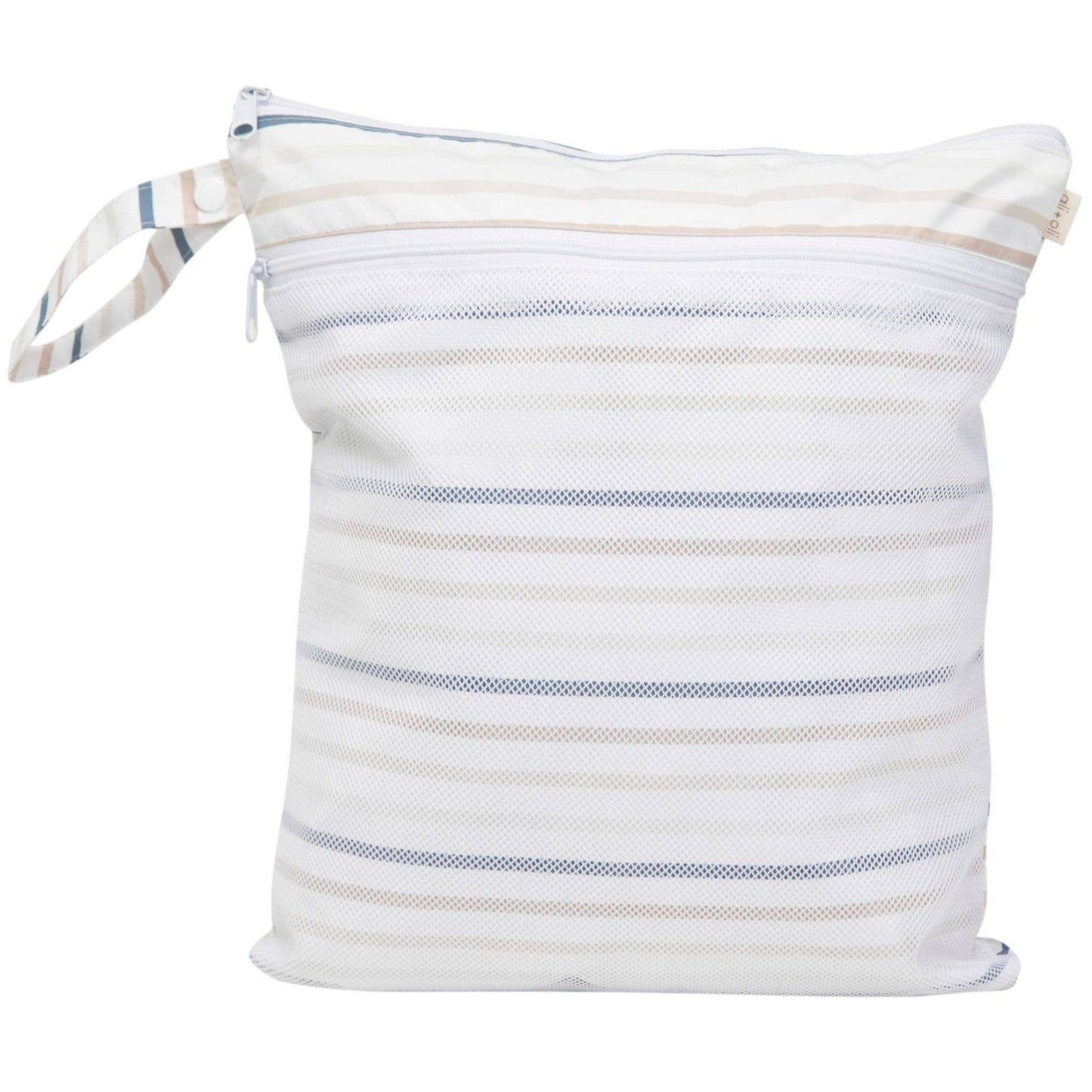 Dual-Compartment Wet/Dry Bag with Mesh Pocket (Stripes)