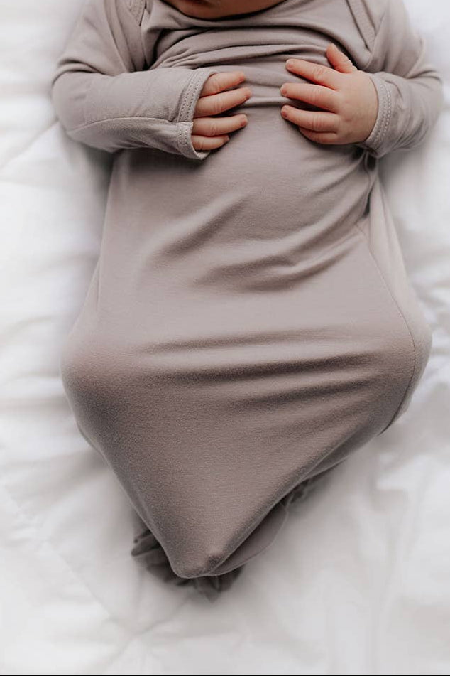 Harbor Mist Taupe Knotted Gown