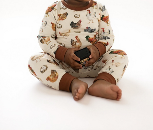 Chicken Bamboo Toddler 2 Piece Set