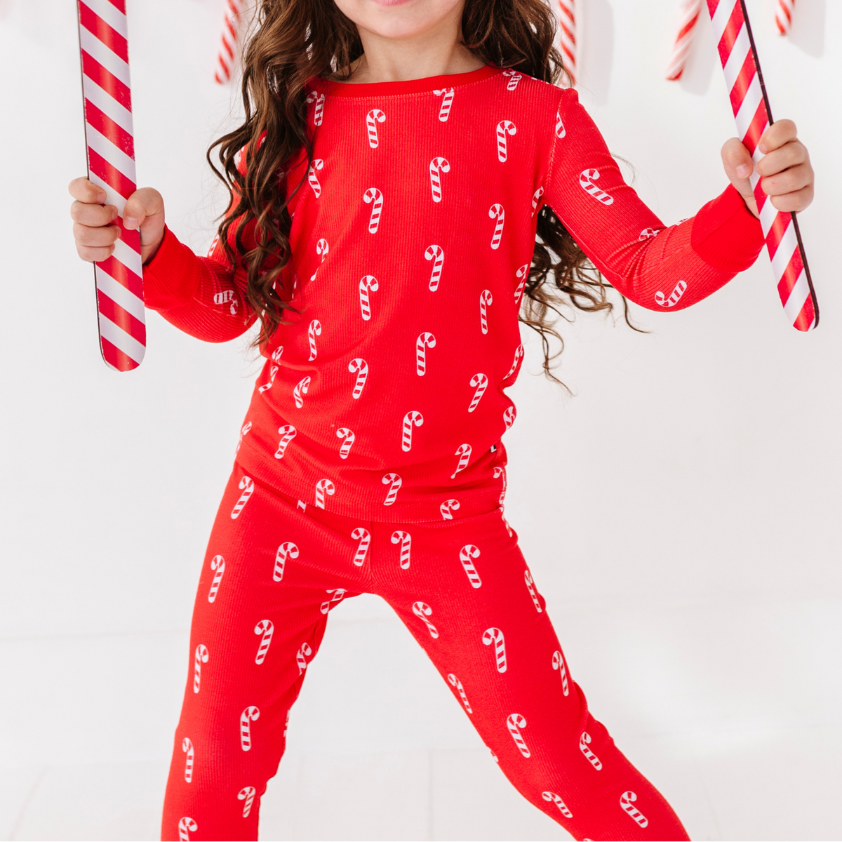 Sweet & Stripey Ribbed Kids Pajamas