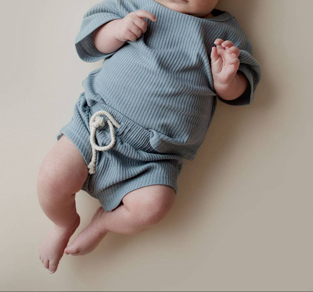 Santorini Summer Waffle Toddler Top & Bottom Set