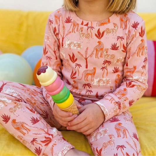 Ribbed Bamboo Two-Piece Set — Safari