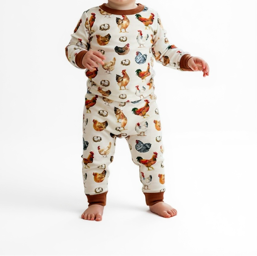 Chicken Bamboo Toddler 2 Piece Set