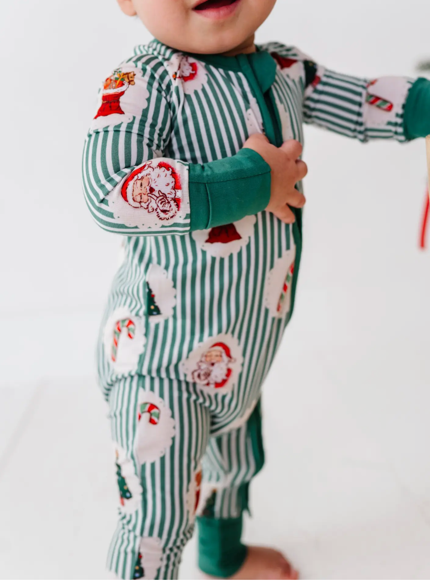 PREORDER Christmas Classic Stripe Convertible Footies