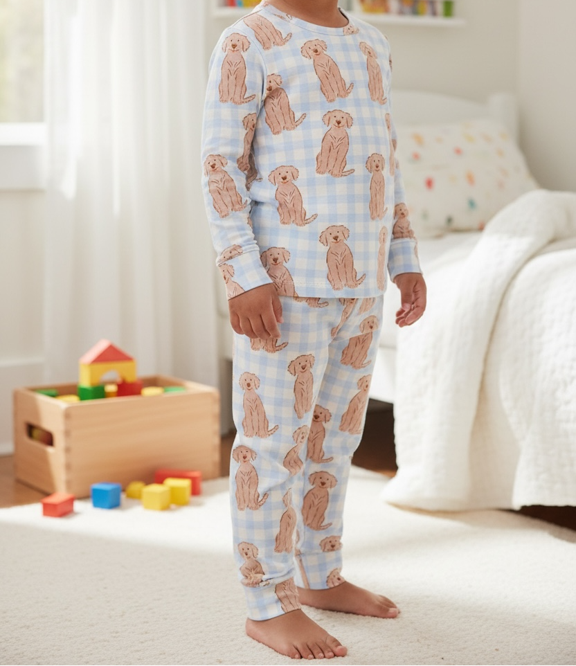 Golden Retriever Bamboo Toddler 2 Piece Set