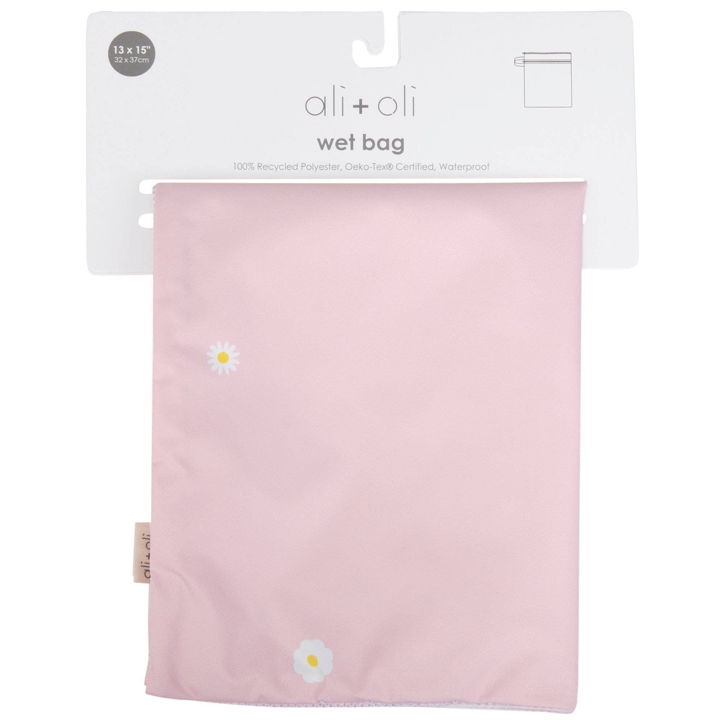 Dual-Compartment Wet/Dry Bag with Mesh Pocket (Daisy Blush)