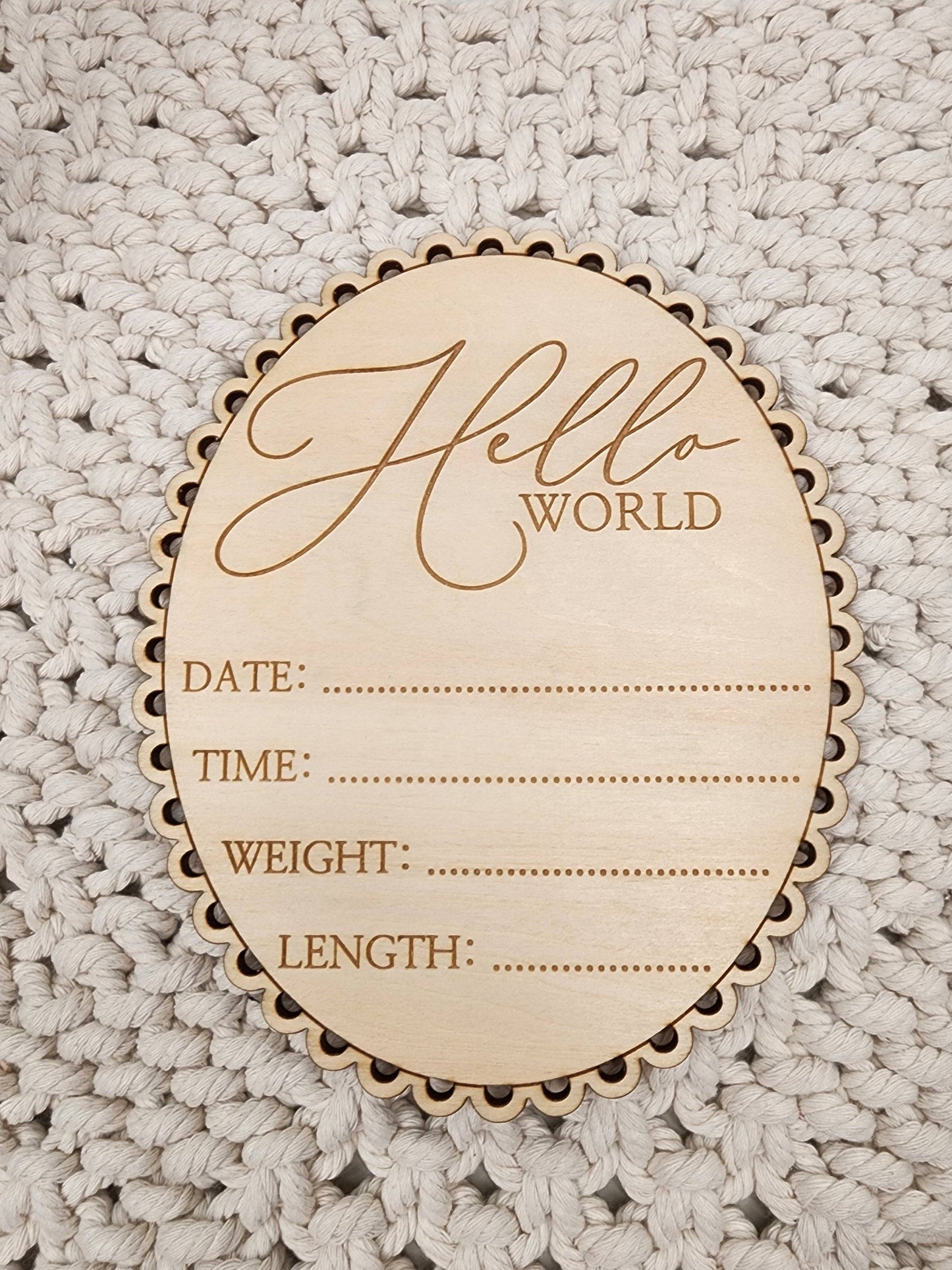 Vintage Hello World Sign