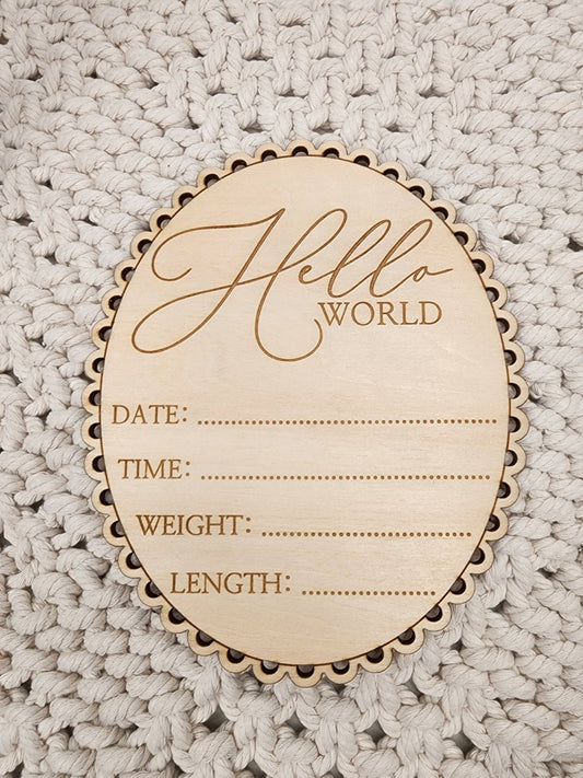 Vintage Hello World Sign