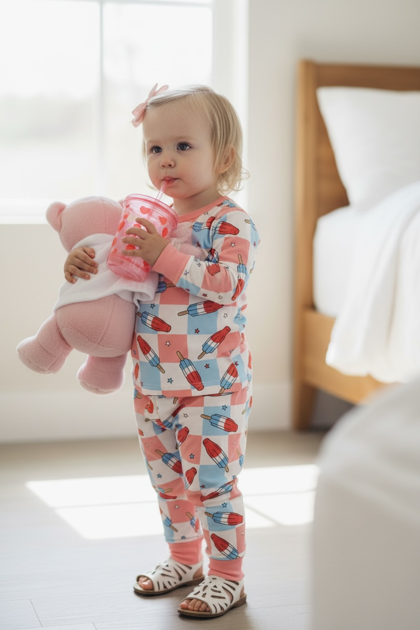 Patriotic Popsicles Bamboo Toddler 2 Piece Set
