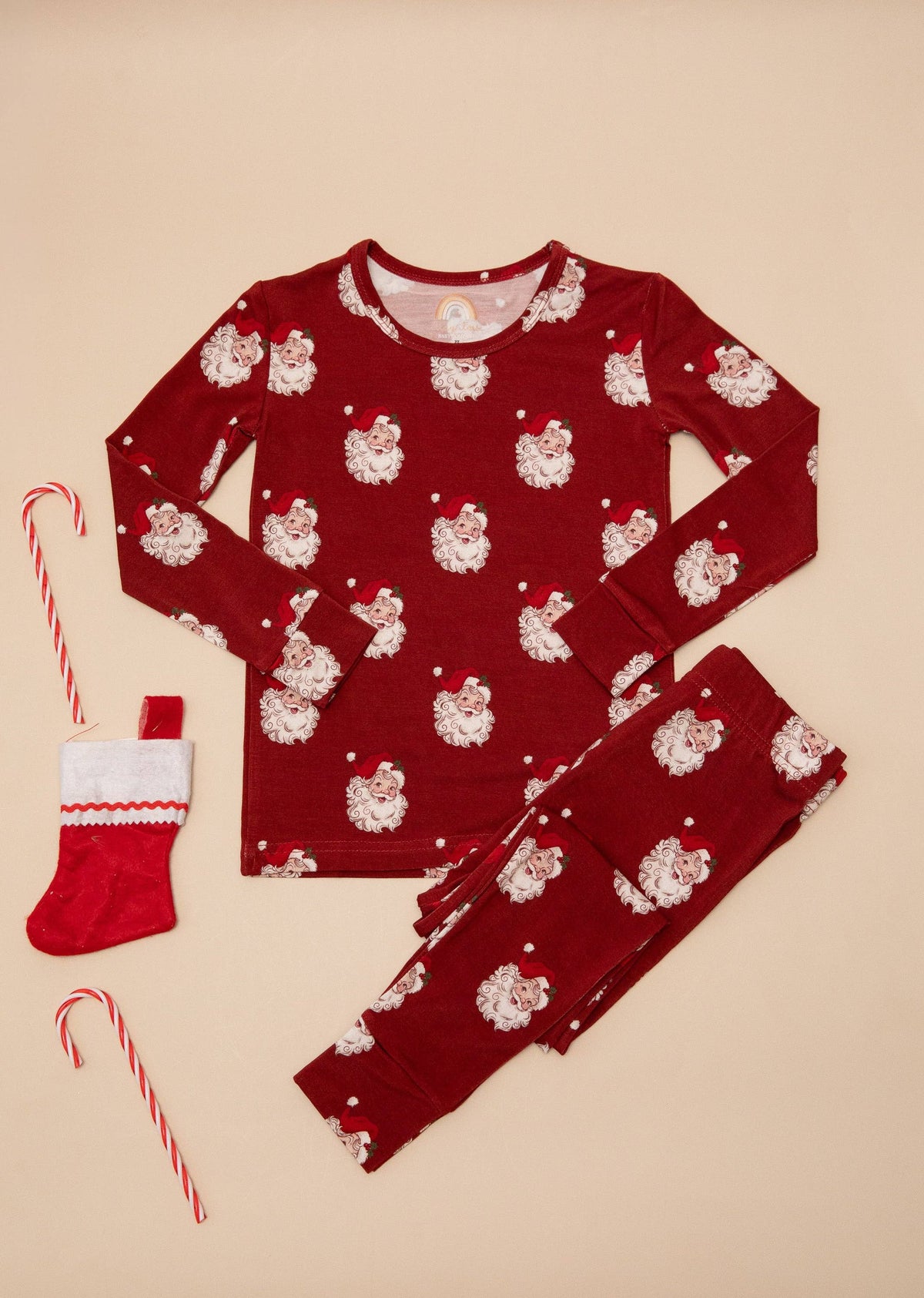 Christmas Vintage Santa Bamboo 2 Piece Set