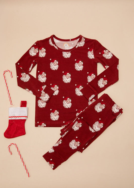 Christmas Vintage Santa Bamboo 2 Piece Set