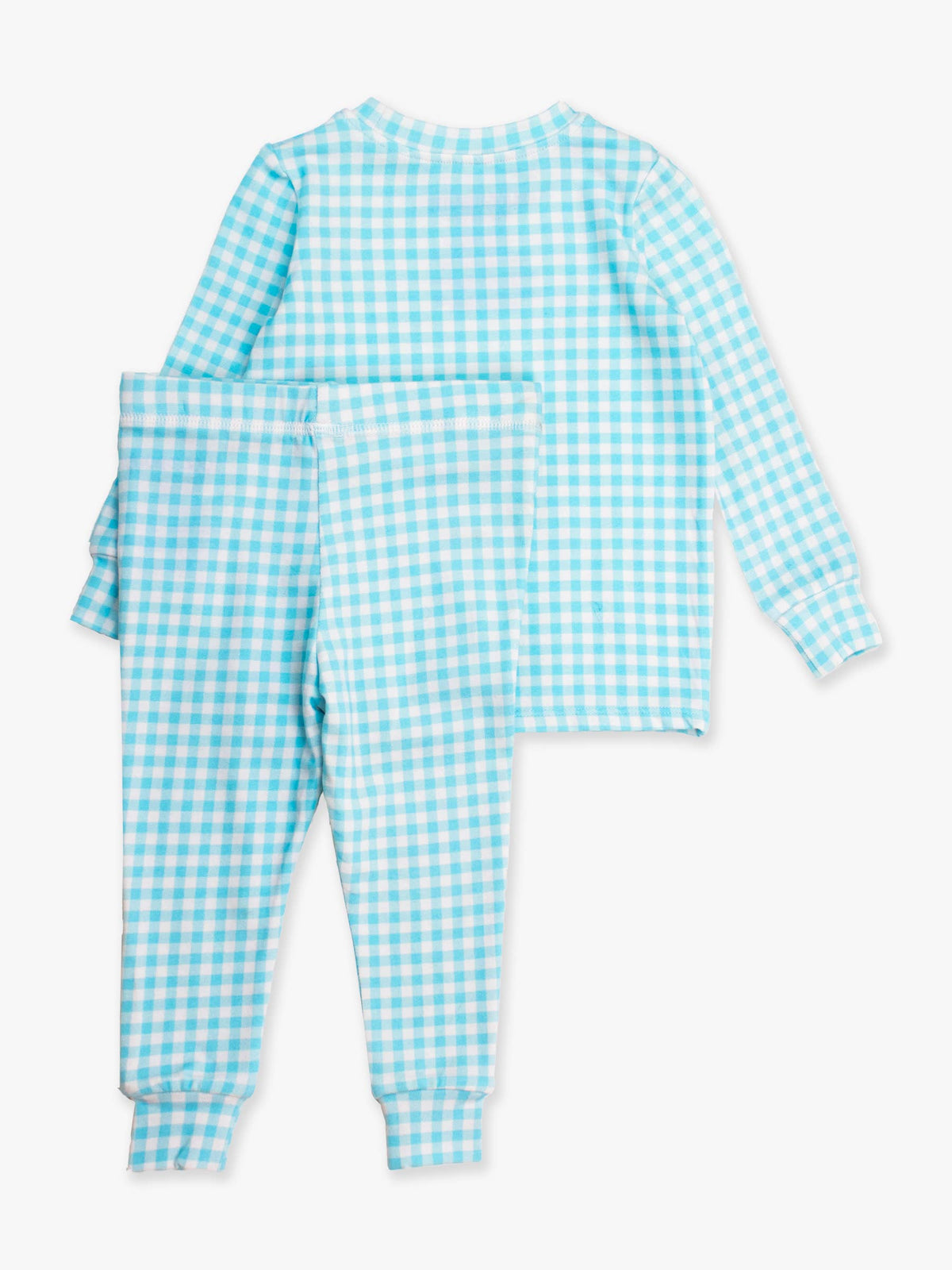 SoftSnooze™ Kids Cotton Modal Blue Breeze Gingham Long Sleeve Pajama Set