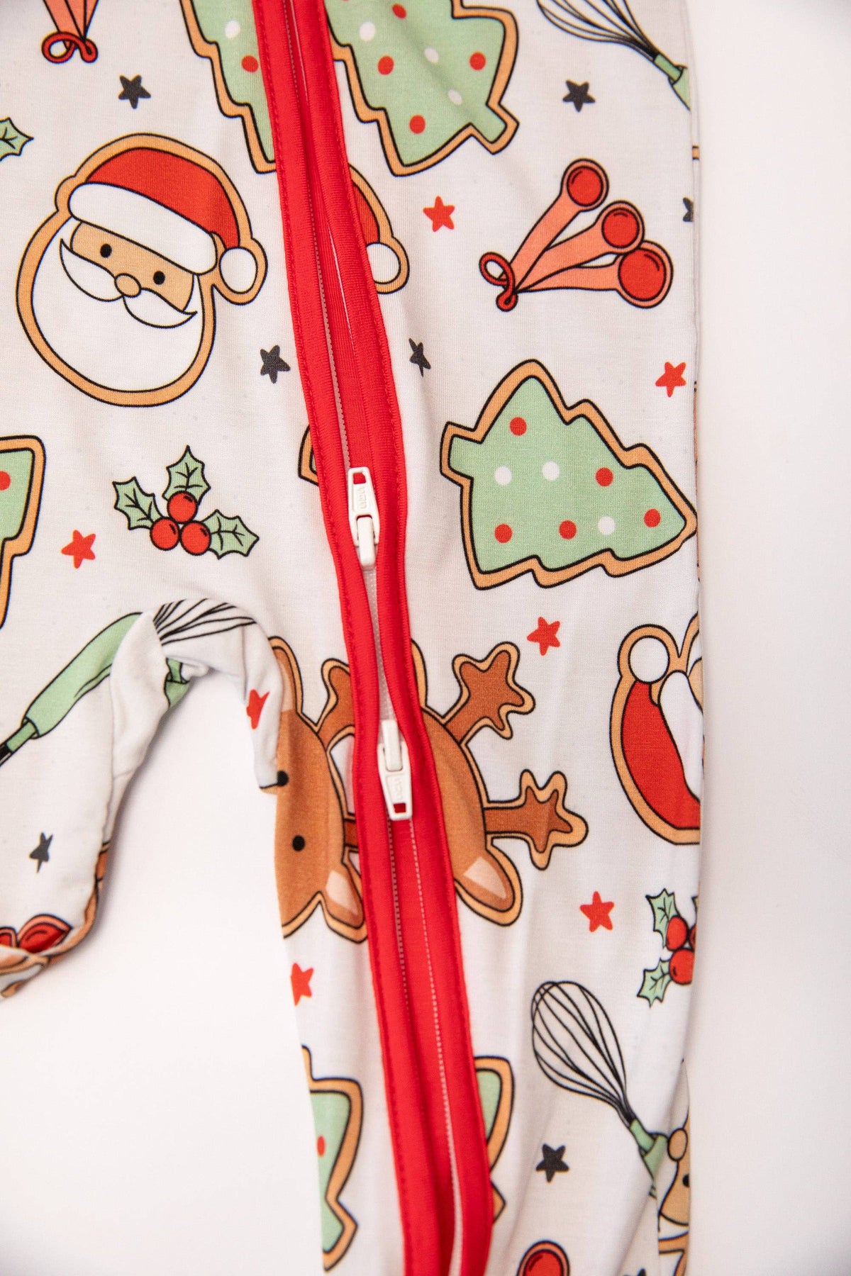 Christmas Cookies Bamboo Zipper Romper