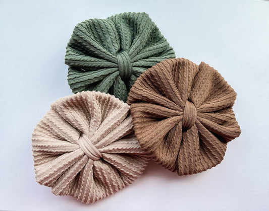 Baby Bow Headband - Neutral Messy