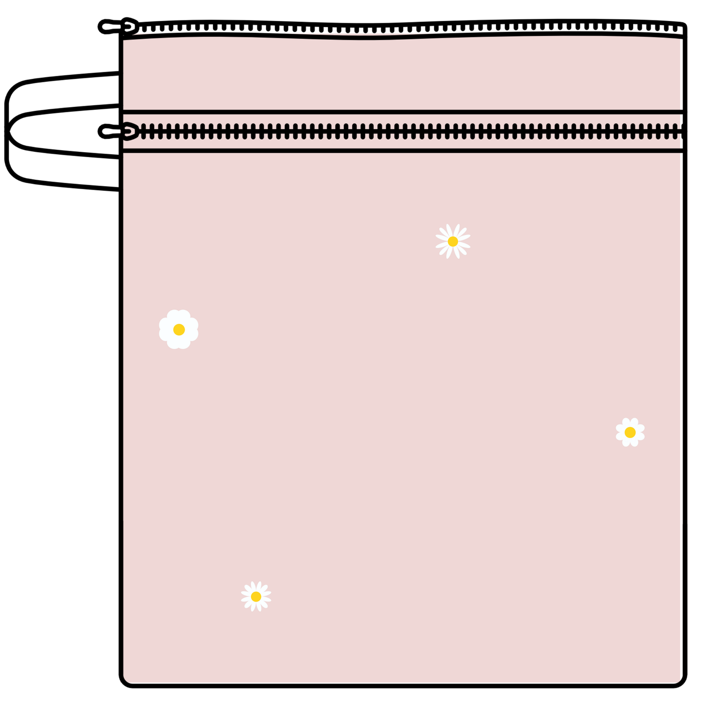 Dual-Compartment Wet/Dry Bag with Mesh Pocket (Daisy Blush)