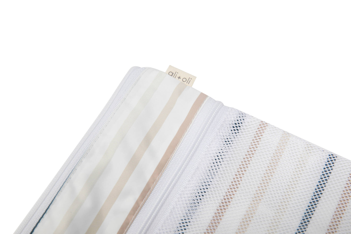 Dual-Compartment Wet/Dry Bag with Mesh Pocket (Stripes)